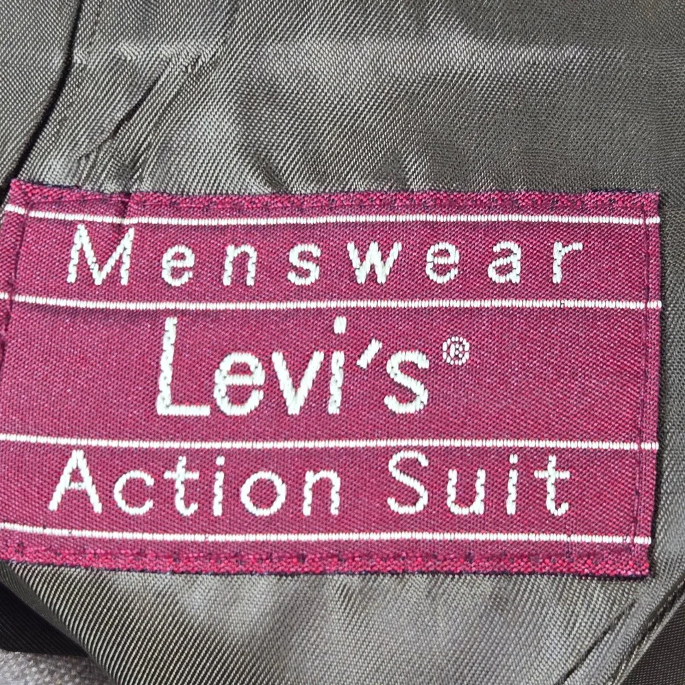 Levi's Mens 42L Tan‎ Vintage Action Suit Two Button Textured Blazer Sport Coat